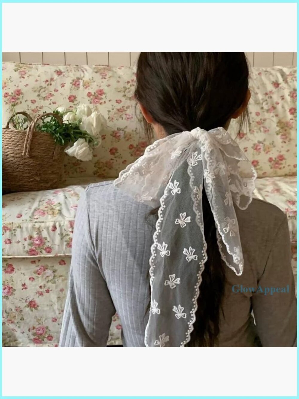 53 Inch Lace Head Scarf Hairband Ribbon Multi-Functional Accessory - Picture 4 of 7
